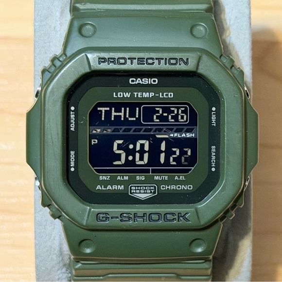Casio G-Shock GLS-5600CL-3 G-Lide Low Temp Resist Nylon Band Digital Watch 5600